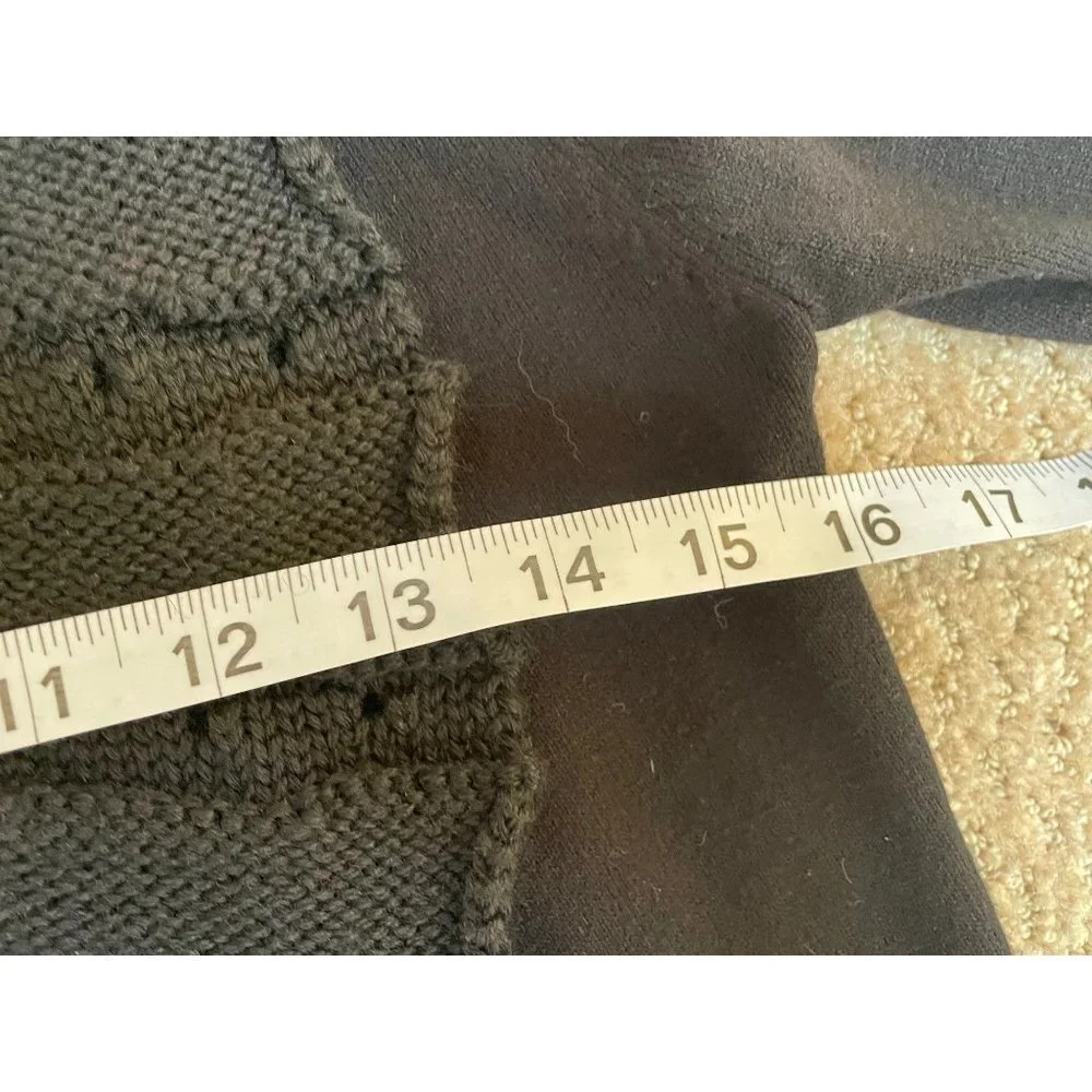 Lillie Rubin Vintage Knit Open Ruffle V-Neck Cardigan Long Bell Sleeve Sweater - Picture 9 of 11